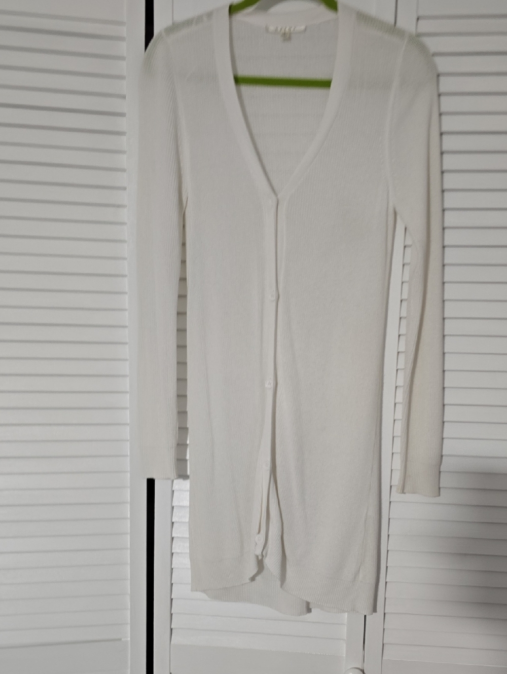 Cyrus Summer White Long Cardigan Small
